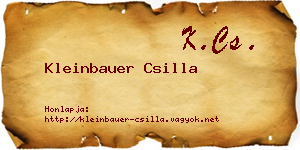 Kleinbauer Csilla névjegykártya